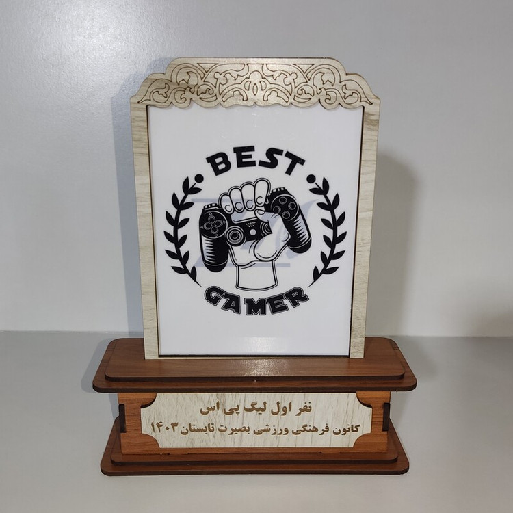 تندیس سفارشی با عکس دلخواه تا۳عدد و با قابلیت حک برند یا متن شما