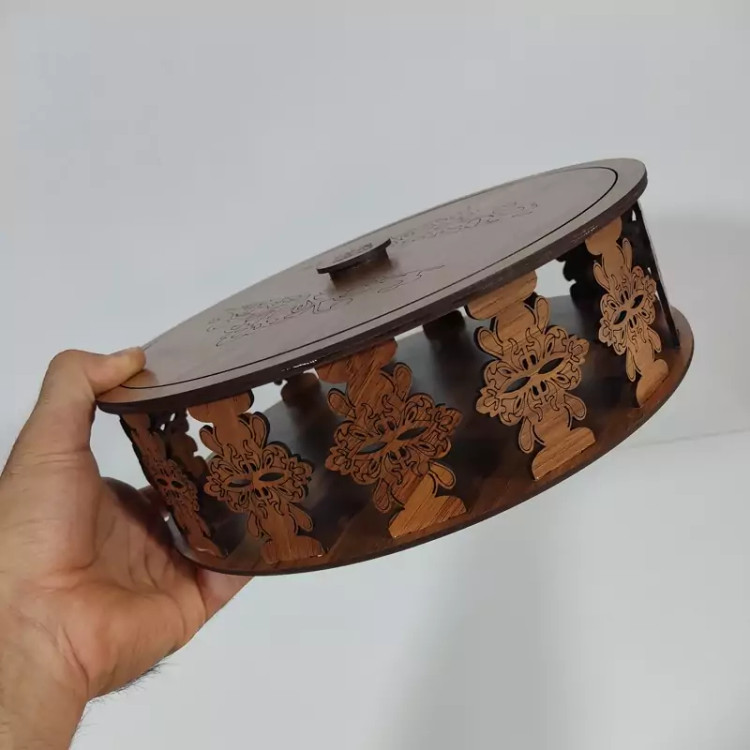 ظرف سرو مدل فینگر فود باطرح سلیمی روی در و دیواره از ام دی اف 3میل با کد B-56