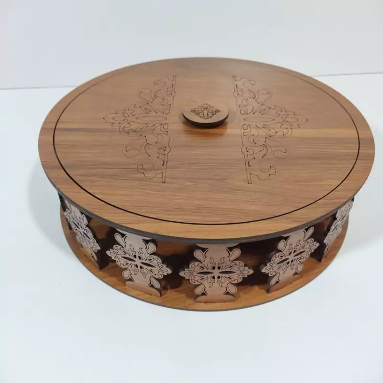 ظرف سرو مدل فینگر فود باطرح سلیمی روی در و دیواره از ام دی اف 3میل با کد B-56