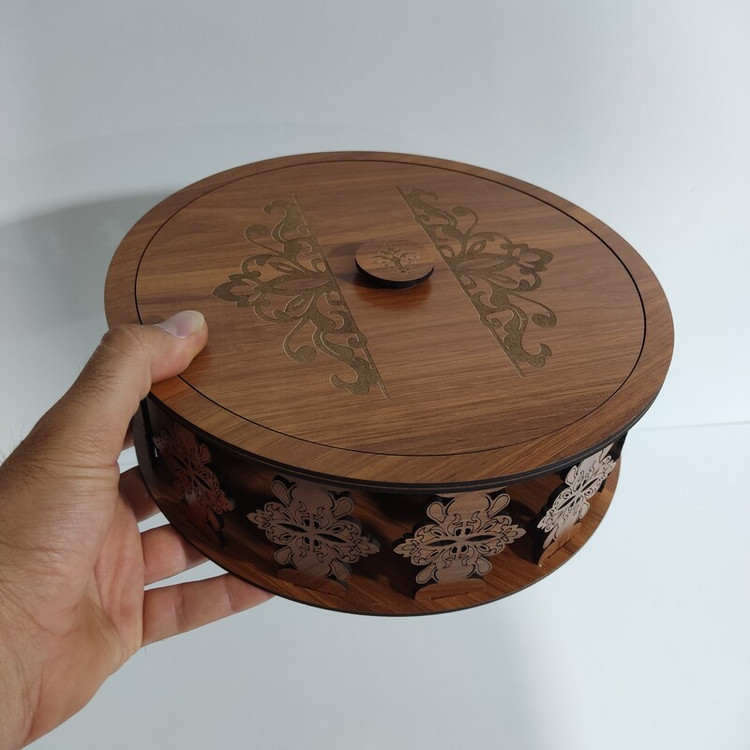 ظرف سرو مدل فینگر فود باطرح سلیمی روی در و دیواره از ام دی اف 3میل با کد B-56