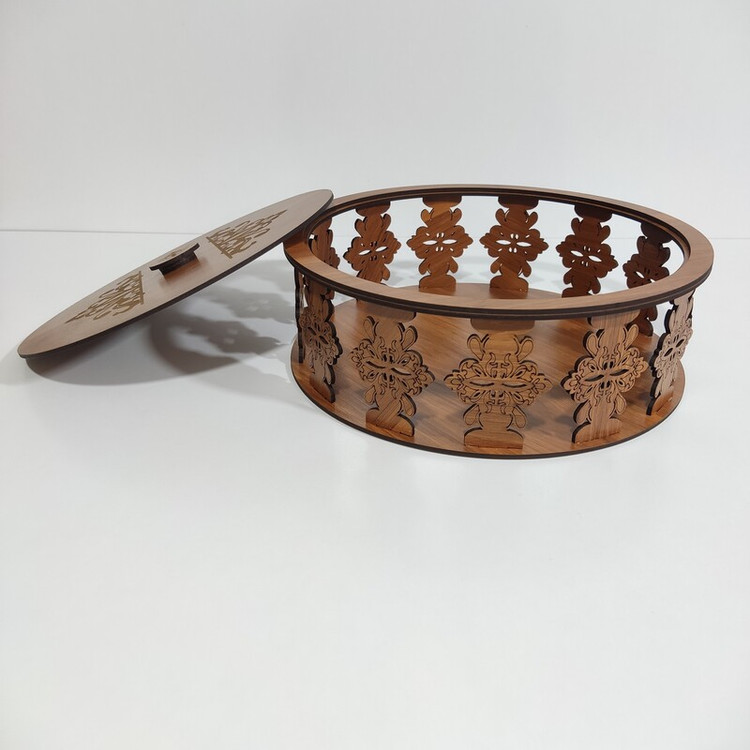 ظرف سرو مدل فینگر فود باطرح سلیمی روی در و دیواره از ام دی اف 3میل با کد B-56