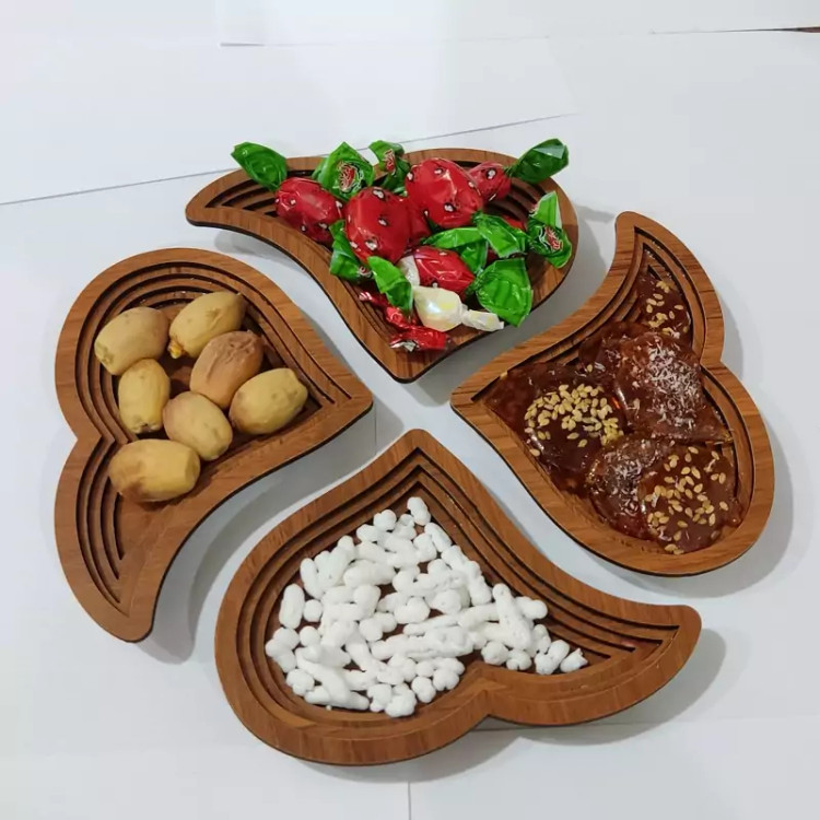 اردوخوری مدل چوبی ام دی اف 3 میل دارای چهار قسمت با کد C-22