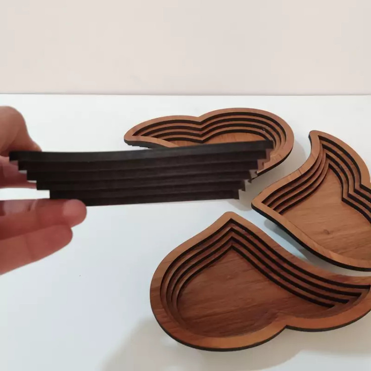 اردوخوری مدل چوبی ام دی اف 3 میل دارای چهار قسمت با کد C-22