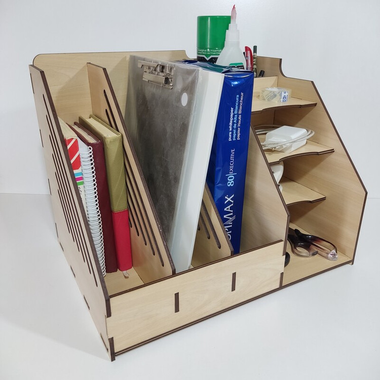 نظم دهنده 3خانه کتاب و 5خانه لوازم التحریر (چوبی) افرا 2