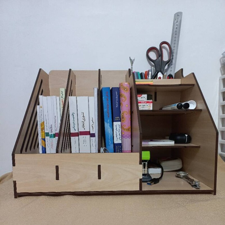 نظم دهنده 3خانه کتاب و 5خانه لوازم التحریر (چوبی)