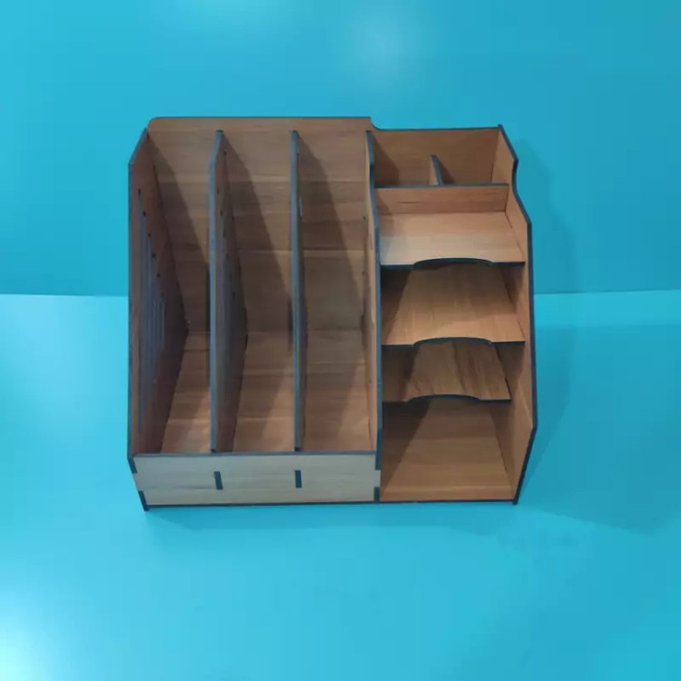 نظم دهنده 3خانه کتاب و 5خانه لوازم التحریر (چوبی) قهوه ای8