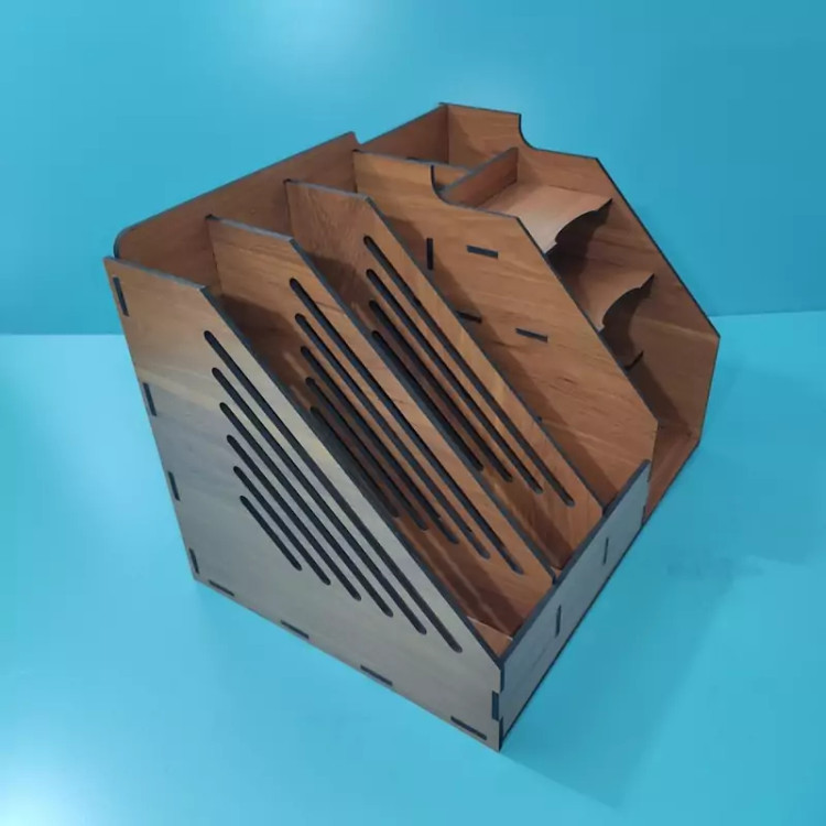 نظم دهنده 3خانه کتاب و 5خانه لوازم التحریر (چوبی) قهوه ای6