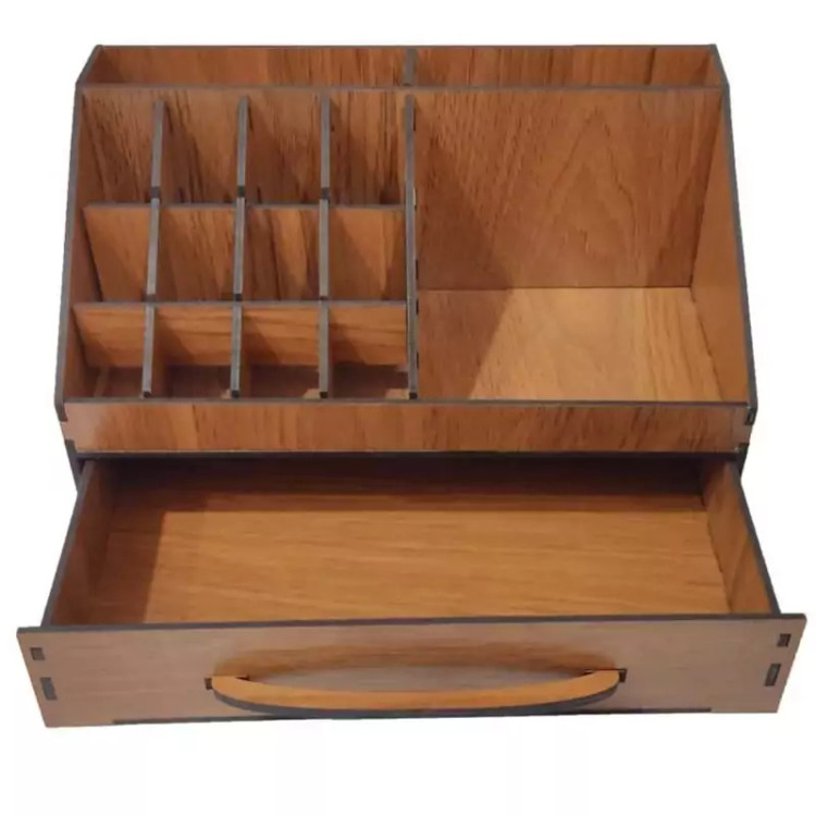 نظم دهنده (جعبه) لوازم التحریر (چوبی) رنگ طرح چوب