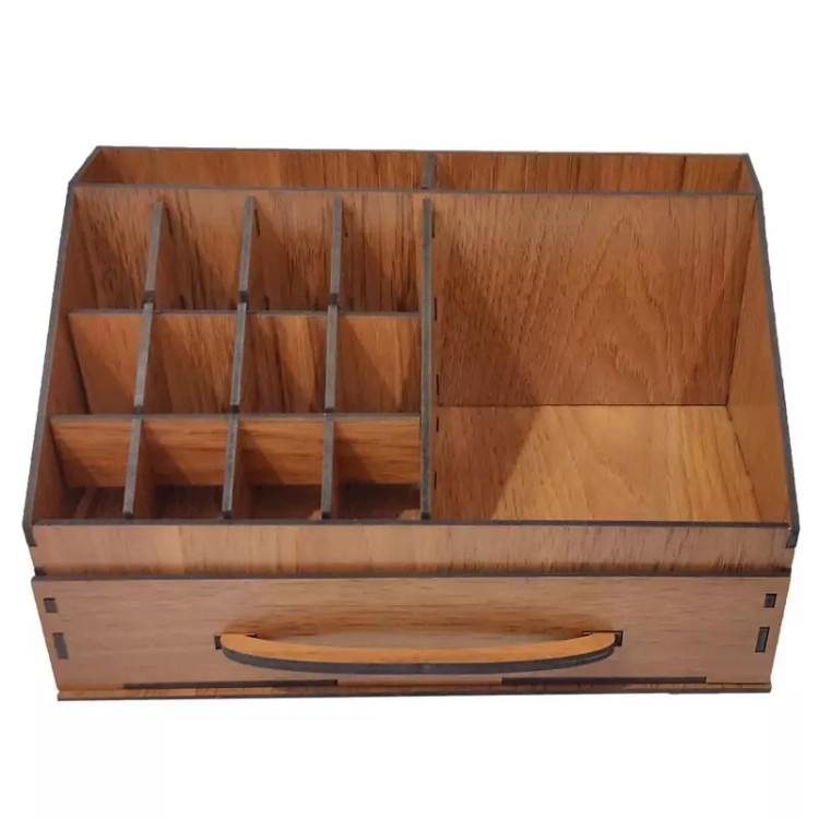نظم دهنده (جعبه) لوازم التحریر (چوبی) رنگ طرح چوب
