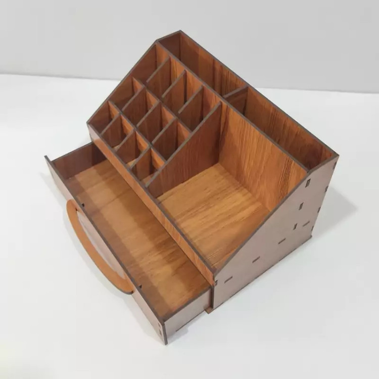 نظم دهنده (جعبه) لوازم التحریر (چوبی) رنگ طرح چوب