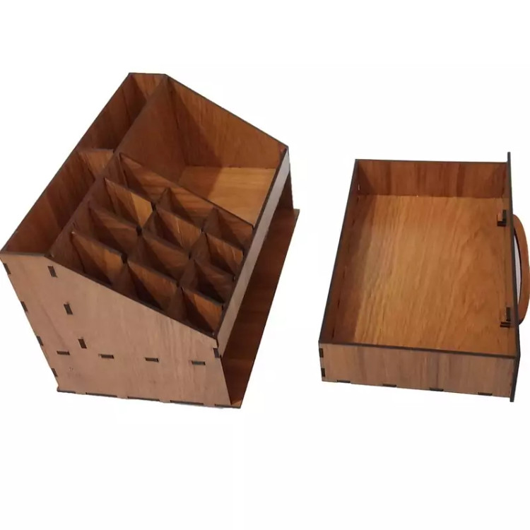 نظم دهنده (جعبه) لوازم التحریر (چوبی) رنگ طرح چوب