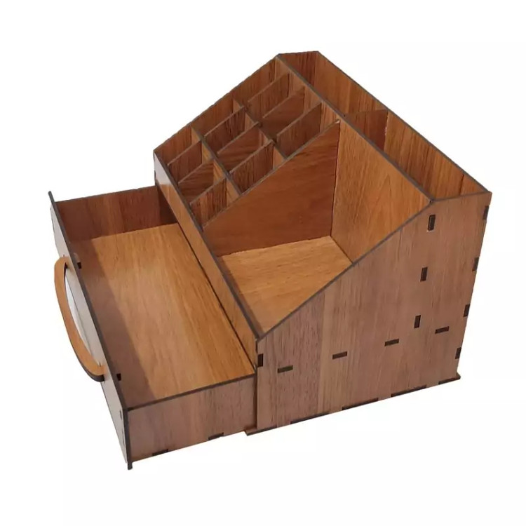 نظم دهنده (جعبه) لوازم التحریر (چوبی) رنگ طرح چوب