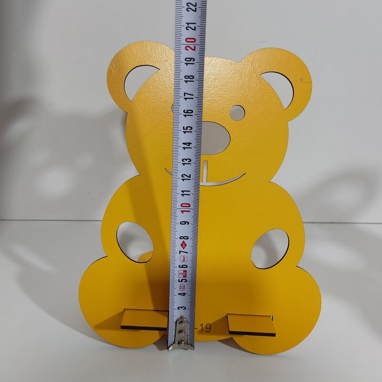 پایه چوبی نگهدارنده موبایل کدe-19 با طرح فانتزی و دارای رنگ بندی (جا موبایلی)