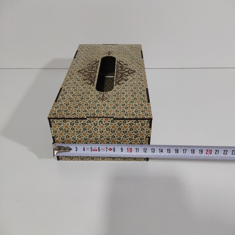 جعبه دستمال کاغذی کشویی 200 برگ ام دی اف 3 میل با کد C-4