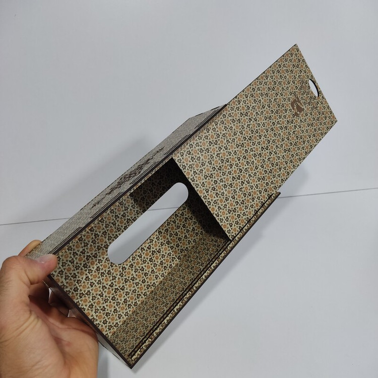 جعبه دستمال کاغذی کشویی 200 برگ ام دی اف 3 میل با کد C-4