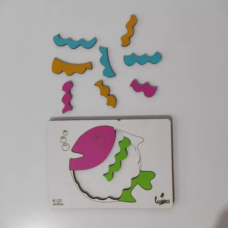 بازی آموزشی مدل حیوانات با طرح ماهی پولک دار با کد K-22