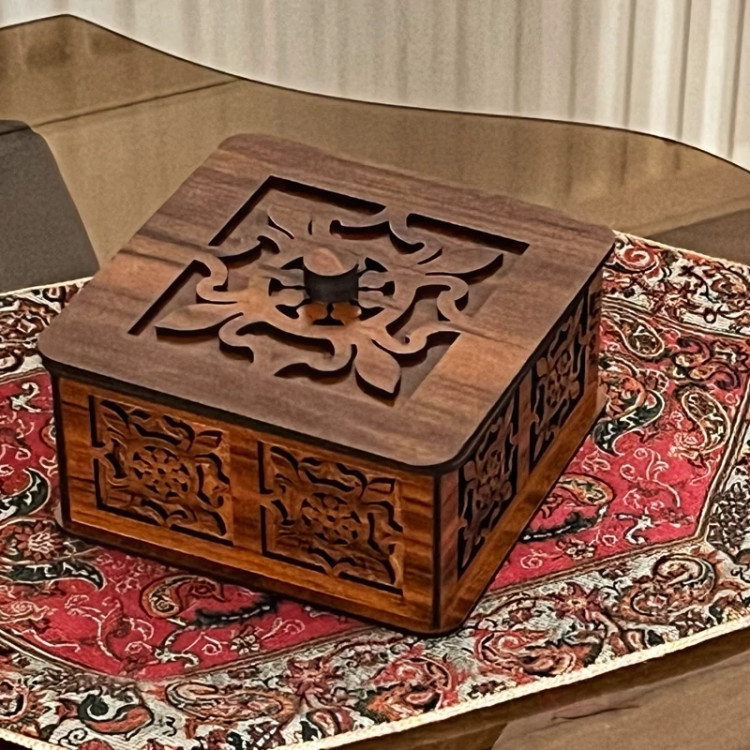 ست دستمال کاغذی و سطل زباله و جاکاردی