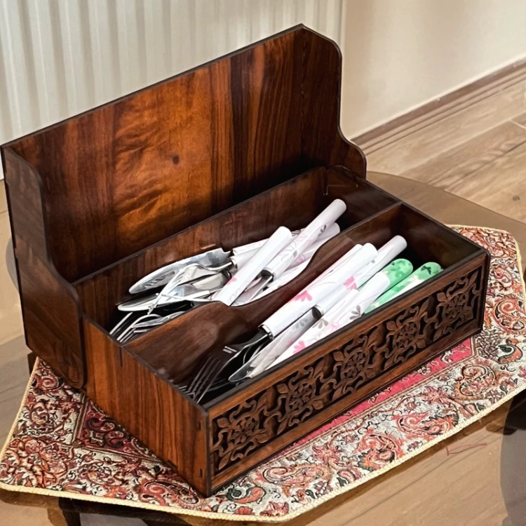 ست دستمال کاغذی و سطل زباله و جاکاردی