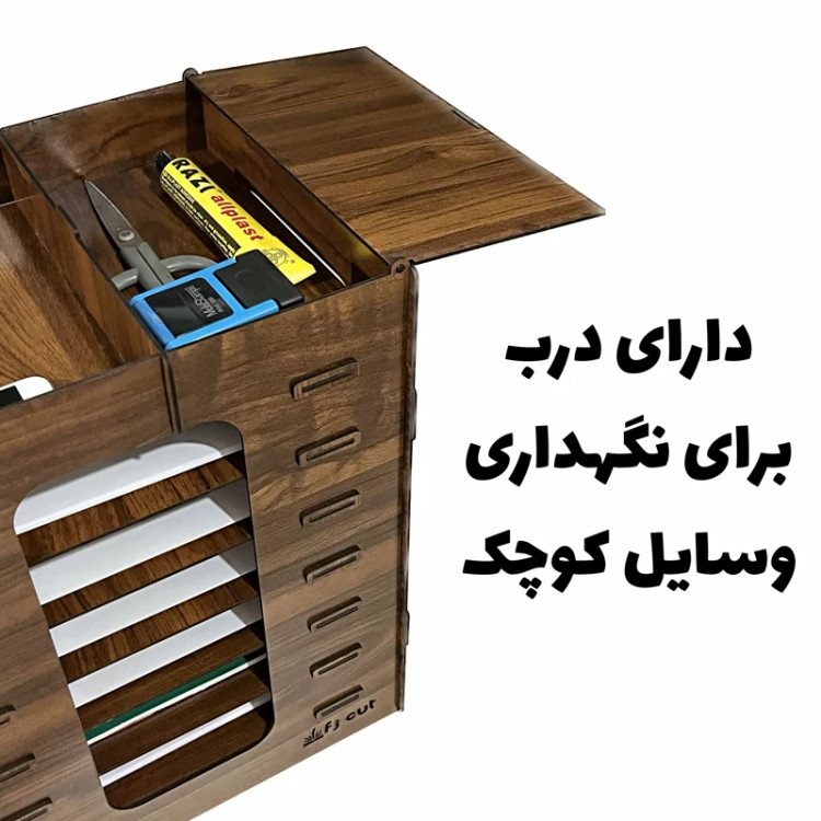 کازیه اداری - جای ورق A4 و جزوه دارای هفت طبقه بسیار جادار و دارای مقسم در بالا کد D-68 - کازیو