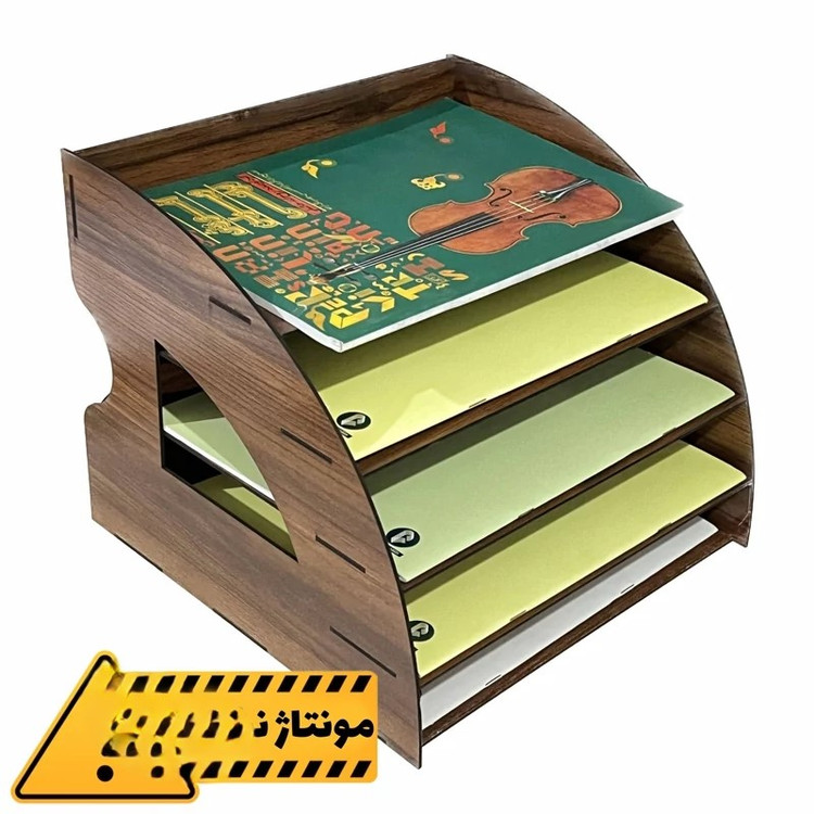 کازیه پنج 5 طبقه چوبی ام دی اف - کتابخانه رومیزی - کازیو