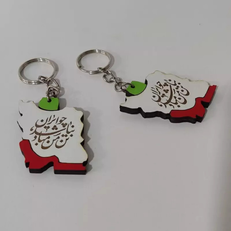 دست کلید (پاسوییچی) نقشه ایران چوبی - ویژه تبلیغات - بسته 1عددی